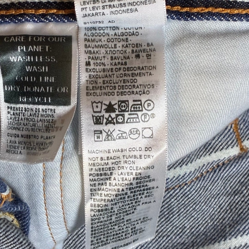 Levis 512 Slim Taper Jeans Mens 34 Blue White Hickory Railroad Stripe NWT *READ* - Picture 5 of 10